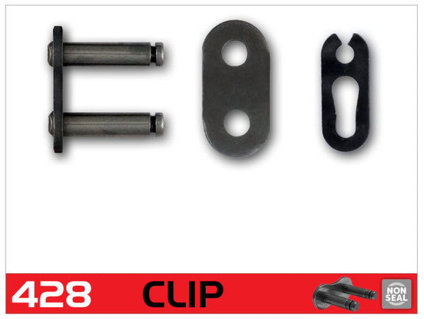 RK Chain 428 Clip Link - Natural - Bull Strap