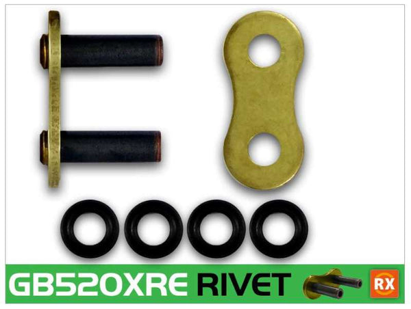 RK Chain 525XRE-RIVET - Natural - Bull Strap