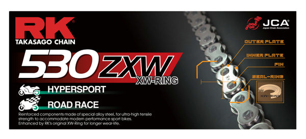 RK Chain CC530ZXW-150L XW-Ring - Chrome - Bull Strap
