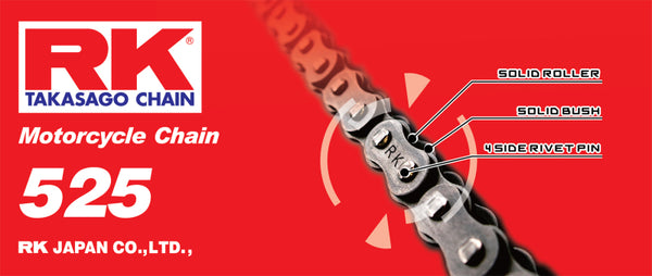 RK Chain RK-M 525-130L - Natural - Bull Strap