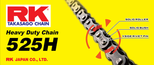 RK Chain RK-M 525H-130L - Natural - Bull Strap