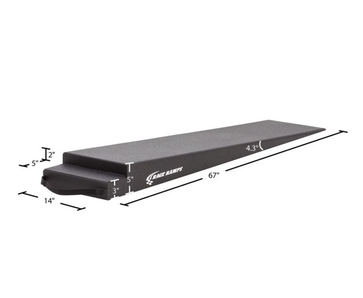 Race Ramps 5in. Trailer Ramp - 4.3 Degree Approach Angle - Bull Strap