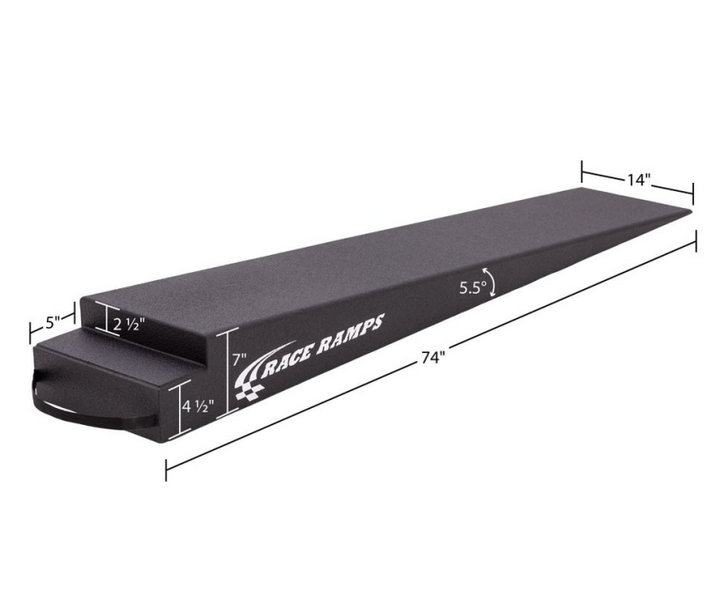 Race Ramps 7in. Trailer Ramps - 5.5 Degree Approach Angle - Bull Strap