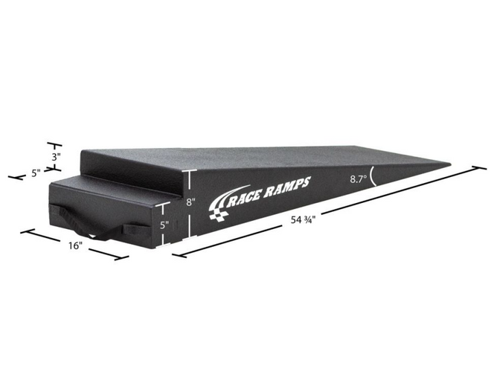 Race Ramps 8in. Trailer Ramps - 8.7 Degree Approach Angle - Bull Strap