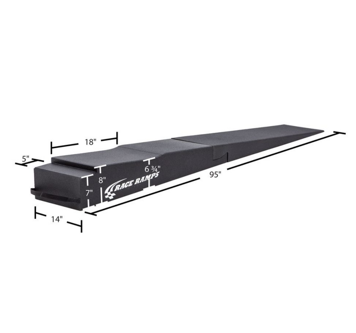 Race Ramps 9in. Trailer Ramps w/ Flap Cutout - Bull Strap