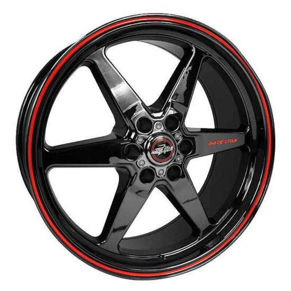 Race Star 93 Truck Star 20x9.00 6x5.50bc 5.92bs Direct Drill Dark Star Gloss Black Wheel - Bull Strap