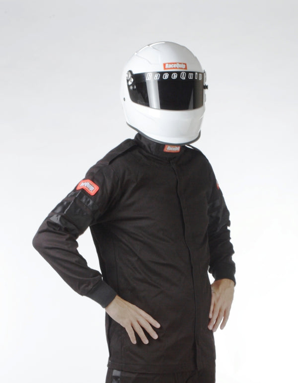 RaceQuip Black SFI-1 1-L Jacket - Medium - Bull Strap