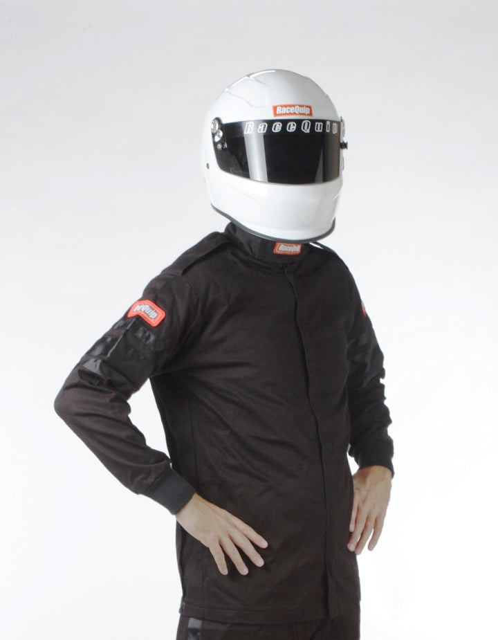 RaceQuip Black SFI-1 1-L Jacket - XL - Bull Strap
