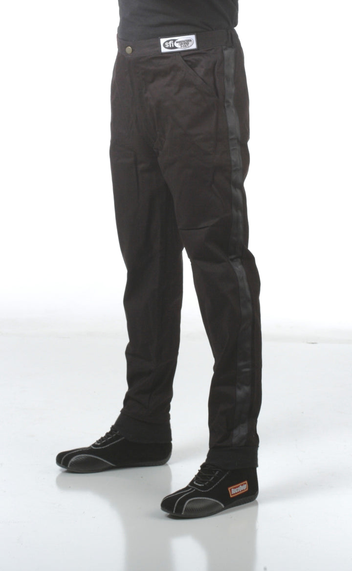 RaceQuip Black SFI-1 1-L Pants Medium - Bull Strap