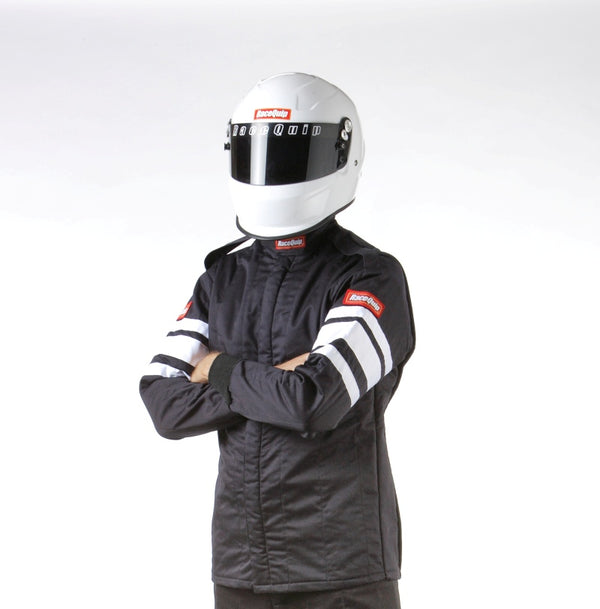 RaceQuip Black SFI-5 Jacket - Medium - Bull Strap