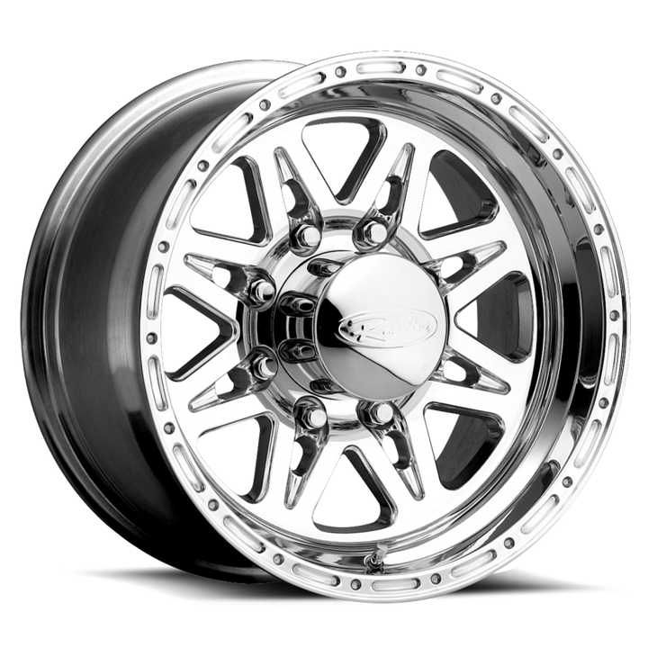 Raceline 888 Renegade 16x10in / 8x165.1 BP / -25mm Offset / 130.81mm Bore - Polished Wheel - Bull Strap