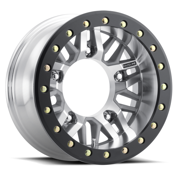 Raceline RT260M Ryno 15x7in / 5x205 BP / -45mm Offset / 160mm Bore - Machined Beadlock Wheel - Bull Strap