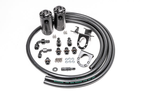 Radium Engineering 07-21 Toyota Tundra Dual Catch Can Kit Fluid Lock - Bull Strap