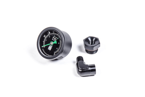 Radium Engineering 08-17 Subaru WRX STI Fuel Pressure Gauge w/ 8AN ORB Adapter - Bull Strap