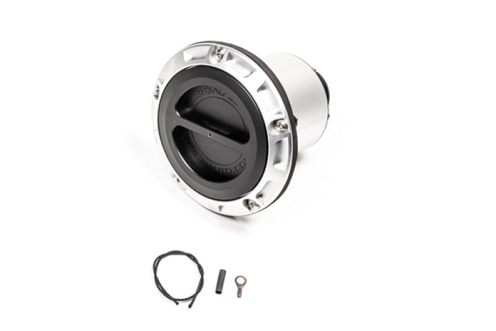 Radium Engineering 1.5in Vented Remote Mount Fuel Filler - Bull Strap