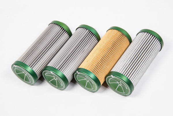 Radium Engineering 100 Micron Stainless Fuel Filter - Bull Strap