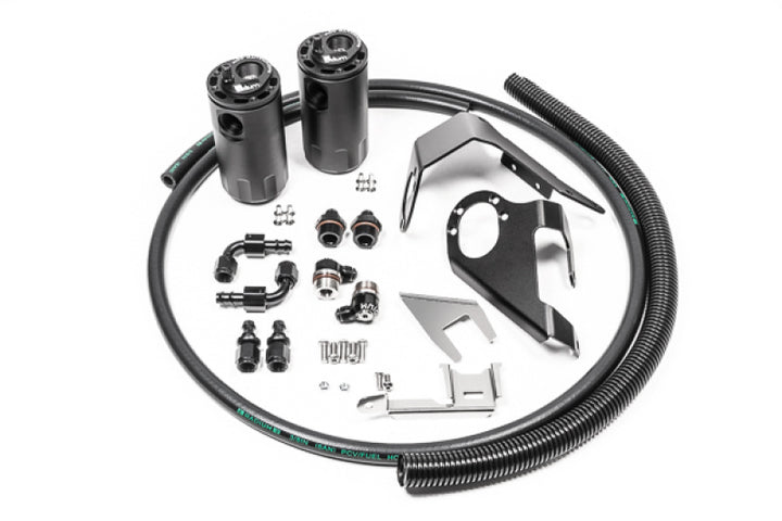 Radium Engineering 2009+ Nissan 370Z (VQ37VHR) Catch Can Kit - Fluid Lock - Bull Strap