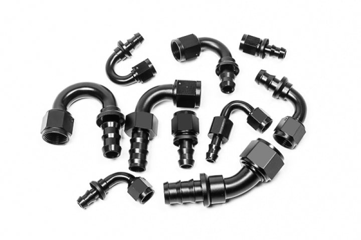 Radium Engineering -6AN 180 Degree Push-Lok Hose End - Bull Strap