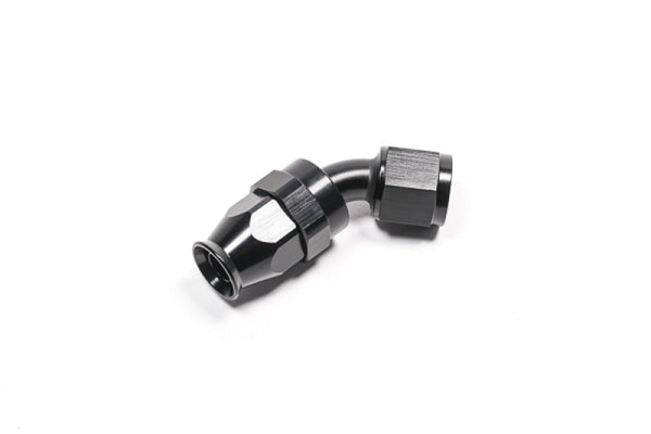 Radium Engineering -8AN 45 Degree PTFE Hose End - Black - Bull Strap