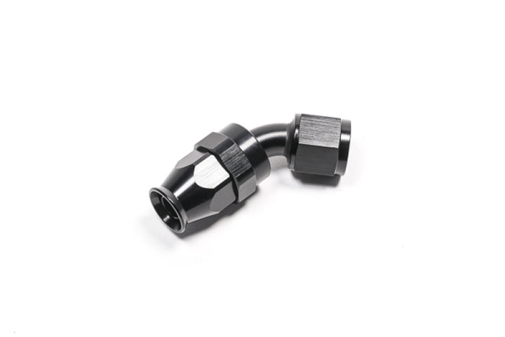 Radium Engineering -8AN 45 Degree PTFE Hose End - Black - Bull Strap