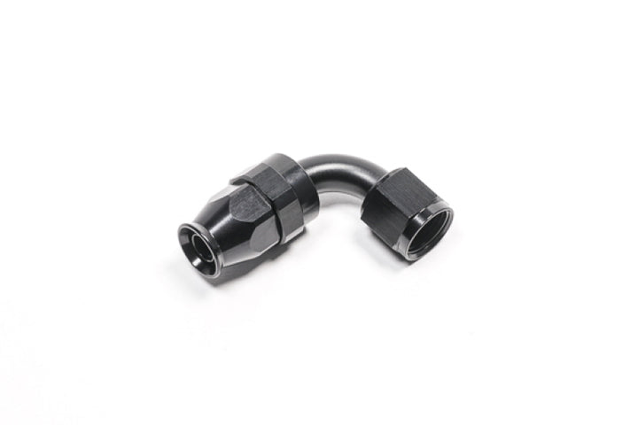 Radium Engineering -8AN 90 Degree PTFE Hose End - Black - Bull Strap