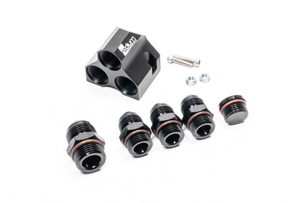 Radium Engineering Distribution Block 12-10-10-10 With Fittings - Bull Strap