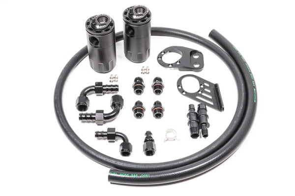 Radium Engineering Dual Catch Can Kit Fiesta ST Fluid Lock - Bull Strap