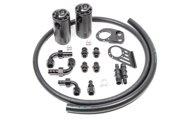 Radium Engineering Dual Catch Can Kit Fiesta ST Fluid Lock - Bull Strap