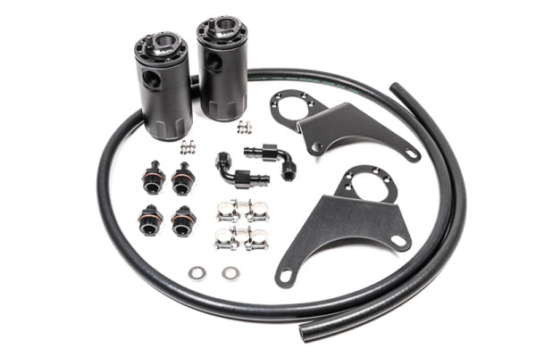 Radium Engineering Mitsubishi Evo 8-9 Dual Catch Can Kit Fluid Lock - Bull Strap