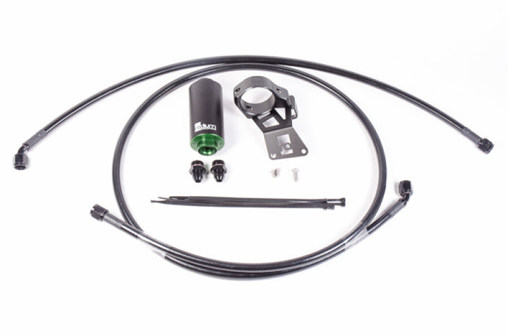 Radium Engineering Mitsubishi Evo X Fuel Hanger Feed Kit - Microglass Filter - Bull Strap