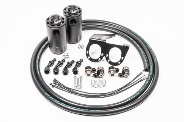 Radium Engineering Nissan R35 GT-R Dual Catch Can Kit CCV Fluid Lock - Bull Strap