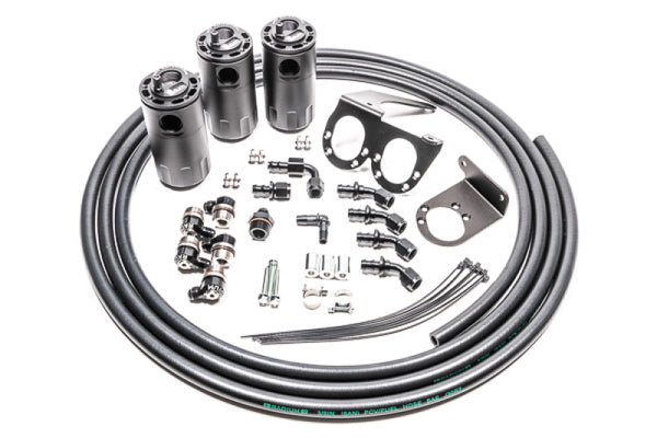 Radium Engineering Triple Catch Can Kit Nissan R35 GT-R Fluid Lock - Bull Strap