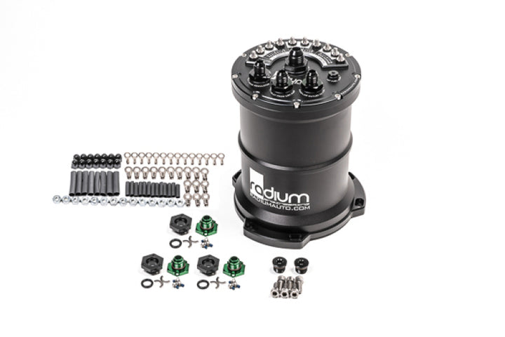 Radium Multi-Pump Fuel Surge Tank Fits Bosch BR540 / Deatschwerks DW400 (Pumps Not Included) - Bull Strap