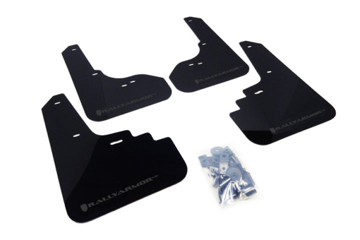 Rally Armor 05-09 Subaru Legacy / Outback Black UR Mud Flap w/Grey Logo - Bull Strap