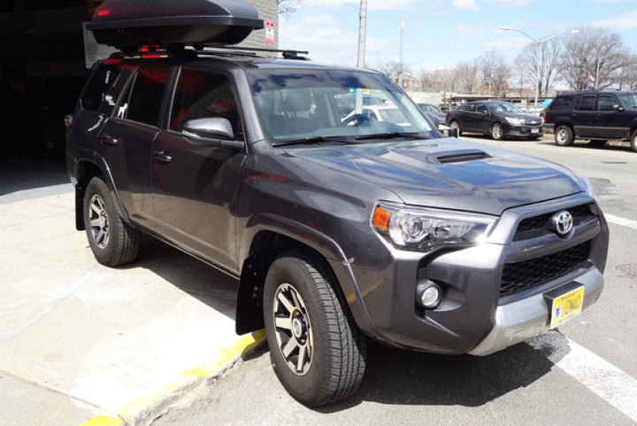 Rally Armor 12-24 Toyota 4Runner Black UR Mud Flap w/Red Logo - Bull Strap