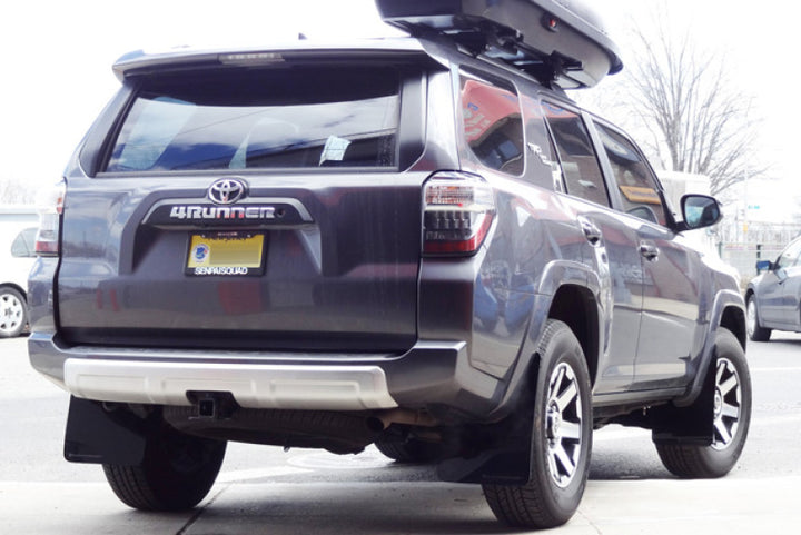 Rally Armor 12-24 Toyota 4Runner Black UR Mud Flap w/Red Logo - Bull Strap