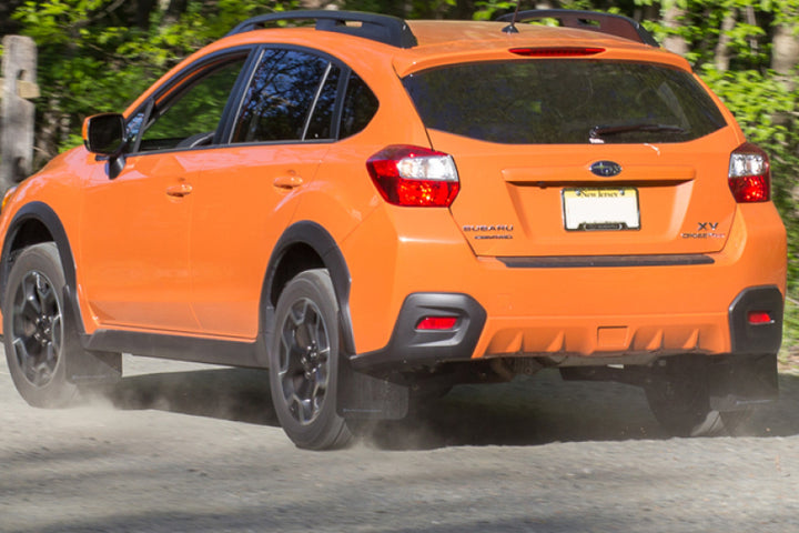 Rally Armor 13-17 Subaru Crosstrek XV Black UR Mud Flap w/Teal Altered Font Logo - Bull Strap