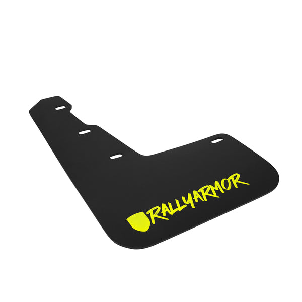 Rally Armor 15-21 Subaru WRX/STI Black Mud Flap Green Altered Font Logo - Bull Strap