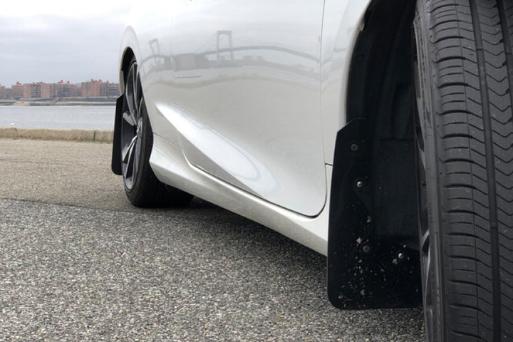 Rally Armor 16-21 Honda Civic Si Black UR Mud Flap w/Dark Grey Logo - Bull Strap