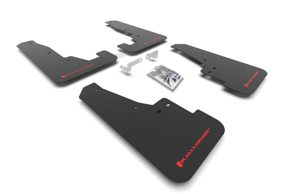 Rally Armor 16-25 Dodge Durango GT/Hellcat/RT/SRT 392/SXT Black UR Mud Flap Red Logo - Bull Strap