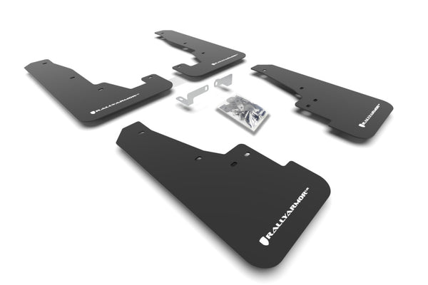 Rally Armor 16-25 Dodge Durango GT/Hellcat/RT/SRT 392/SXT Black UR Mud Flap White Logo - Bull Strap