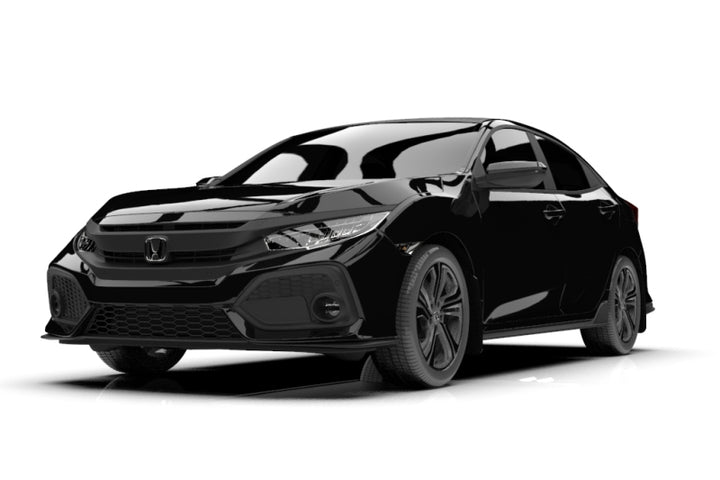 Rally Armor 17-19 Honda Civic Sport/Sport Touring Black UR Mud Flap w/Red Logo - Bull Strap