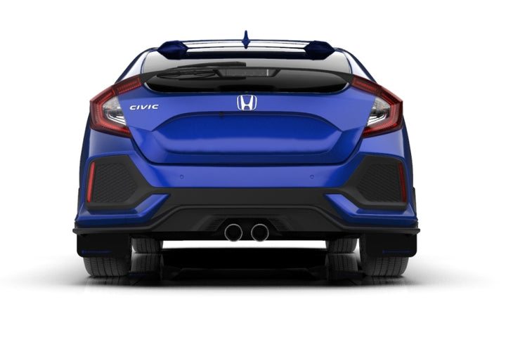 Rally Armor 17-21 Honda Civic EX/EX-L/LX (Hatchback) Black UR Mud Flap Dark Grey Logo - Bull Strap