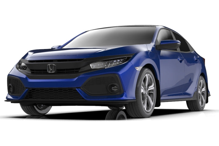 Rally Armor 17-21 Honda Civic EX/EX-L/LX (Hatchback) Black UR Mud Flap Dark Grey Logo - Bull Strap