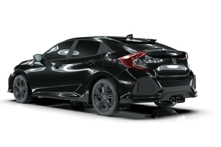 Rally Armor 17-21 Honda Civic Sport/Sport Touring Black UR Mud Flap w/White Logo - Bull Strap
