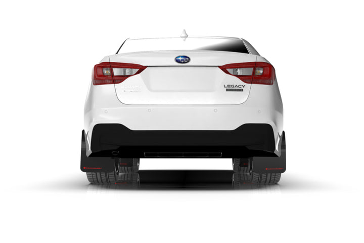 Rally Armor 20-25 Subaru Legacy Black UR Mud Flap w/Grey Logo - Bull Strap