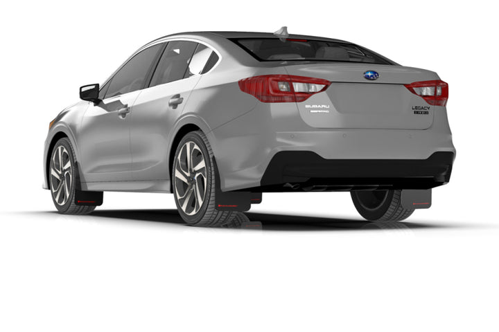 Rally Armor 20-25 Subaru Legacy Black UR Mud Flap w/Grey Logo - Bull Strap