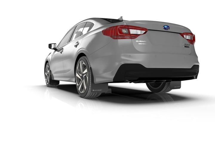 Rally Armor 20-25 Subaru Legacy Black UR Mud Flap w/Grey Logo - Bull Strap