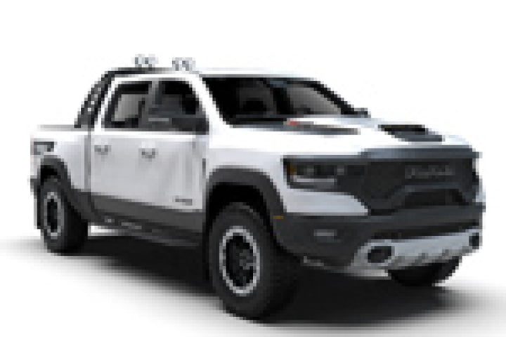 Rally Armor 21-25 Dodge Ram 1500 TRX Black UR Mud Flap - Metallic Black Logo - Bull Strap