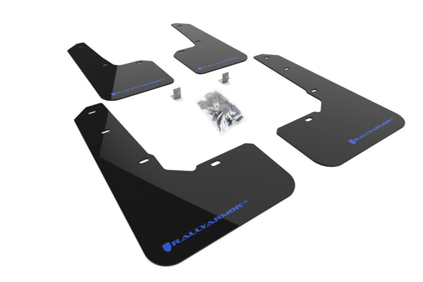 Rally Armor 22-25 Subaru Outback Wilderness Black Mud Flap Blue Logo - Bull Strap